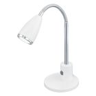 Metalowa lampa stołowa biała, Said, z przełącznik
