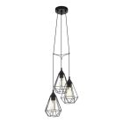 Metalowa industrialna lampa wisząca czarna, Costel