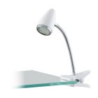 Plastikowa lampa zaciskowa chromowana, Silvie, z przełącznik
