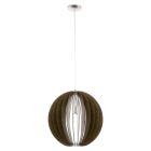 Drewniana rustykalna lampa wisząca brązowa, Bergama