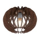 Drewniana design lampa sufitowa brązowa, Kiran