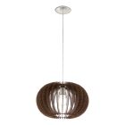 Drewniana rustykalna lampa wisząca brązowa, Kiran