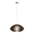 Drewniana rustykalna lampa wisząca brązowa, Bergama