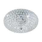 Szklana retro lampa sufitowa chromowana, Annamarie