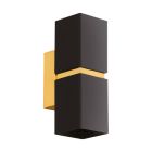 Metalowy design kinkiet up down złoty, Annely