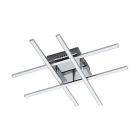 Stalowa nowoczesna lampa sufitowa chromowana, Arantxa, 24W, 3000K LED
