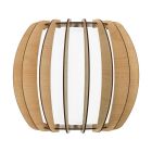 Drewniany rustykalny kinkiet kremowy, Kiran