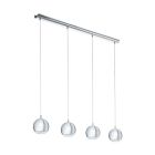 Plastikowa design lampa wisząca chromowana, Ayse