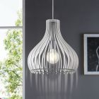 Drewniana lampa wisząca biała, Betsy