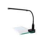 Plastikowa nowoczesna lampa zaciskowa czarna, Brennan, 4W, 4000K LED, z przełącznik