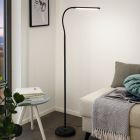 Plastikowa nowoczesna lampa stojąca czarna, Brennan, 5W, 4000K LED, z dotykowy ściemniacz