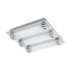 Szklana design lampa sufitowa chromowana, Iris, 7W, 4000K LED, IP44