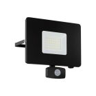 Aluminiowy kinkiet zewnętrzny z czujnikiem ruchu czarny, Joey, IP44