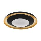 Plastikowy nowoczesny plafon sufitowy złoty, Maddy, 24W, regulowany kolor LED