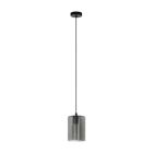 Szklana design lampa wisząca szara, Lucian