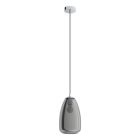 Szklana design lampa wisząca chromowana, Fredericus