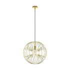 Stalowa industrialna lampa wisząca żółta, Josiah