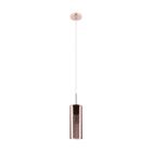 Szklana design lampa wisząca miedziana, Tino