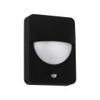 Aluminiowy nowoczesny kinkiet zewnętrzny z czujnikiem ruchu czarny, Kilian, IP44