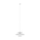 Stalowa design lampa wisząca biała, Lariana