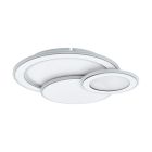 Stalowy nowoczesny plafon sufitowy chromowany, Everdina, 11W, regulowany kolor LED