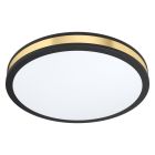 Stalowy nowoczesny plafon sufitowy czarny, Rivano, 24W, 3000K LED