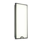 Stalowy nowoczesny kinkiet zewnętrzny z czujnikiem ruchu czarny, Lydian, 18,5W, 3000K LED, IP44