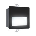 Aluminiowy nowoczesny wbudowany kinkiet zewnętrzny czarny, Luigino, 3,7W, 4000K LED, IP65