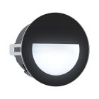 Aluminiowy nowoczesny wbudowany kinkiet zewnętrzny czarny, Luigino, 2,5W, 4000K LED, IP65