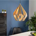 Aluminiowa industrialna lampa wisząca złota, Acri
