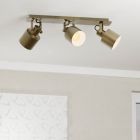 Aluminiowy industrialny spot sufitowy złoty, Kwinten