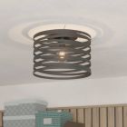 Aluminiowa industrialna lampa sufitowa czarna, Tein