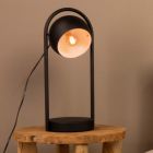 Aluminiowa industrialna lampa stołowa czarna, Jasin, z przełącznik