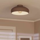 Aluminiowa rustykalna lampa sufitowa brązowa, Egine