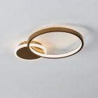 Aluminiowa nowoczesna lampa sufitowa złota, Sivan, 15W, regulowana ciepła do zimnej bieli LED, ściemniana w 3 krokach