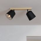 Drewniany reflektor ścienny brązowy, Teddy