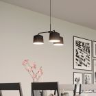 Aluminiowa industrialna lampa wisząca czarna, Vinod