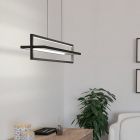 Aluminiowa nowoczesna lampa wisząca czarna, Lianne, 34W, regulowana ciepła do zimnej bieli LED, ściemniana w 3 krokach