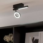 Aluminiowy nowoczesny spot sufitowy czarny, Madelinde, 3,2W, 3000K LED