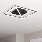 Aluminiowy design plafon sufitowy czarny, Kenley, 21W, regulowana ciepła do zimnej bieli LED, ściemniana w 3 krokach