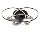 Aluminiowy design wentylator sufitowy czarny, Kamiel, 40W, regulowana ciepła do zimnej bieli LED, z pilot