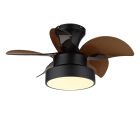 Metalowy design wentylator sufitowy niklowy, Mahmut, 22W, white switch LED, z pilot