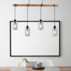 Drewniana lampa wisząca rustykalna, Mariya