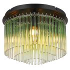 Szklana design lampa sufitowa zielona, Genelva