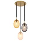 Szklana retro lampa wisząca wielokolorowa, Dilata