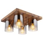 Drewniana lampa sufitowa industrialna, Umberto
