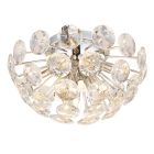 Kryształowa design lampa sufitowa chromowana, Viresh