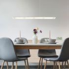 Metalowa design lampa wisząca niklowa, Nisanur, 20W, white switch LED, z dotykowy ściemniacz