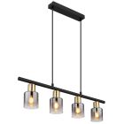 Szklana design lampa wisząca czarna, Hasret