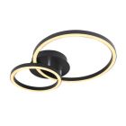 Metalowy nowoczesny plafon sufitowy czarny, Palica, 18W, 3000K LED